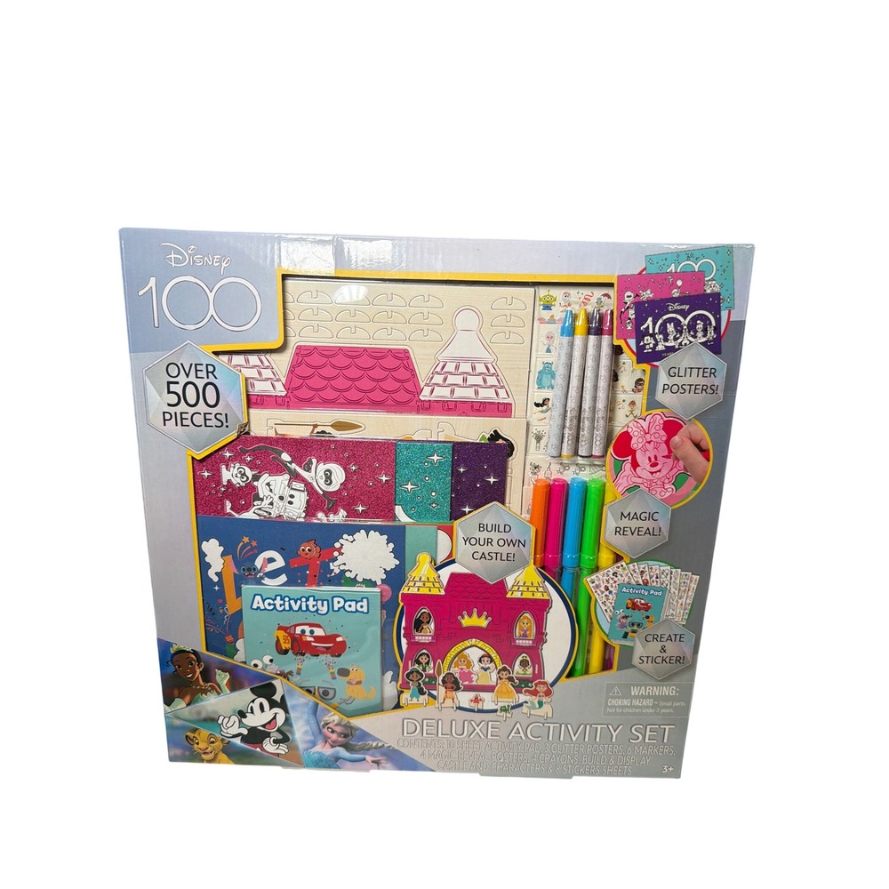Disney Deluxe Activity Set Kids OS Multicolor New 100 Years of Wonder 500+ Pcs